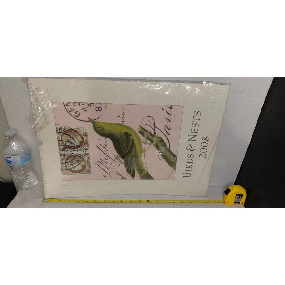vintage collectible Birds & Nests 2008 Calendar artistic ornithology ephemera.